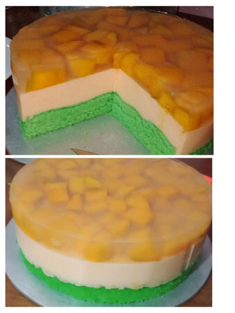 Resep Cake Pandan Lapis Puding Busa Mangga Anti Gagal