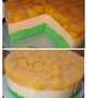 Resep Cake Pandan Lapis Puding Busa Mangga Anti Gagal