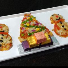 A picture of Cheesy grilled bread pizza.