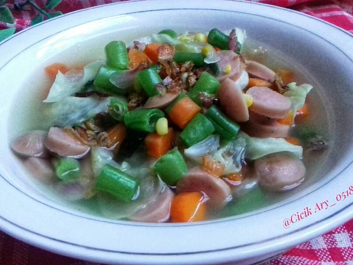 Cara Mudah Menyiapkan Resep Sop pelangi yang Uenak Anti Ribet, Mantap