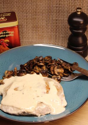 Une photo de Bavette de veau à la crème et champignons citronnés