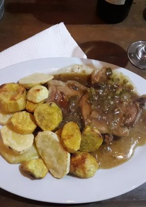 Una foto de Costillitas de cerdo al verdeo