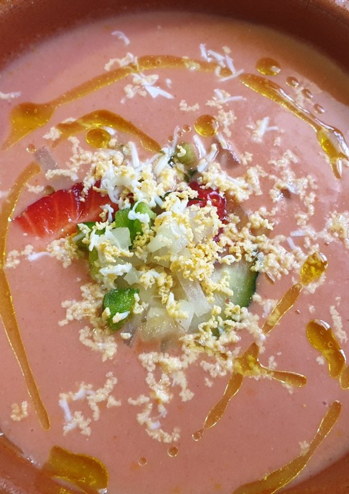 Una foto de 🍓🍓Gazpacho de fresones🍓🍓