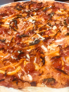 Una foto de Pizza vegetariana