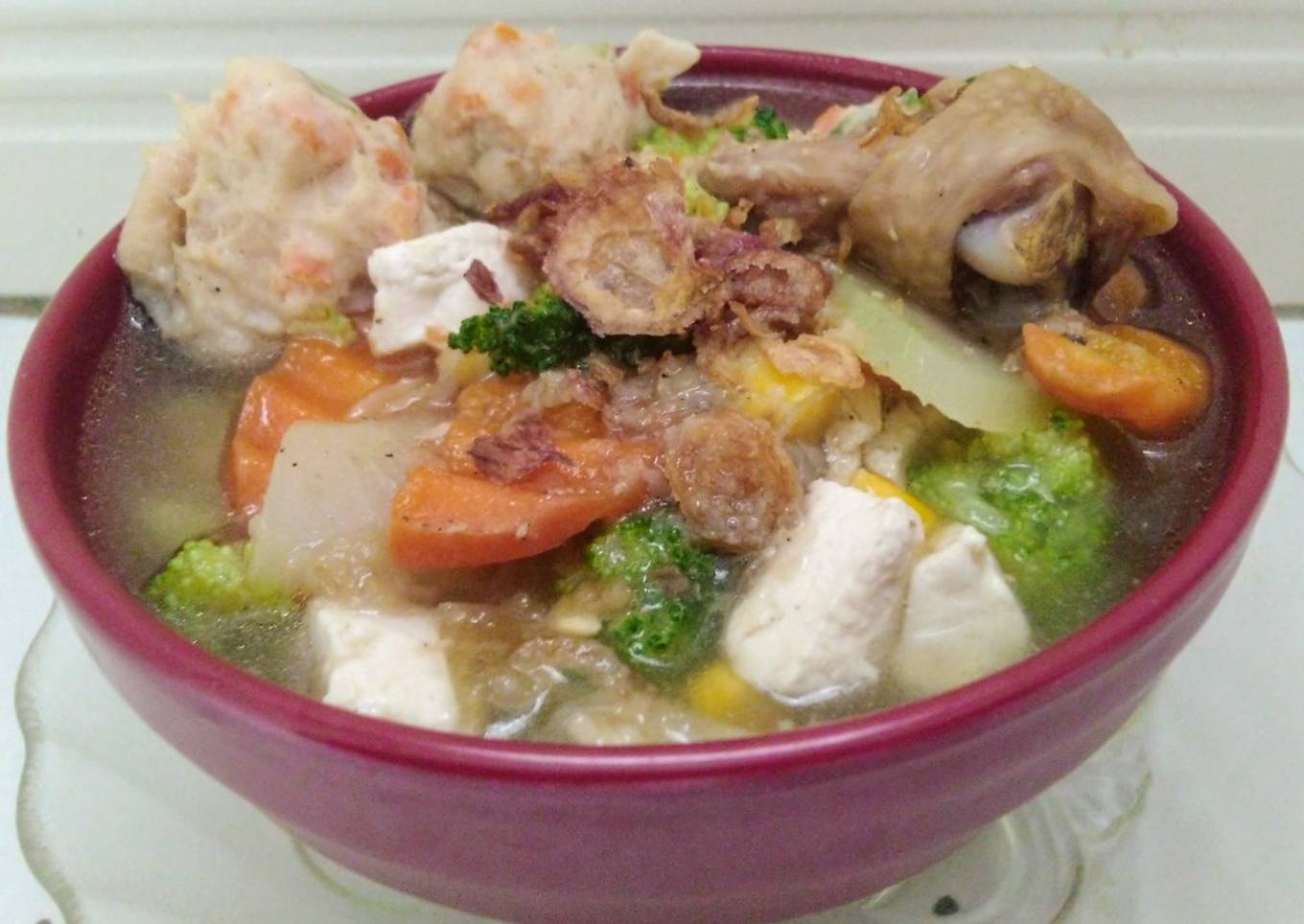 Resep Sup bakso & tulang ayam Anti Gagal