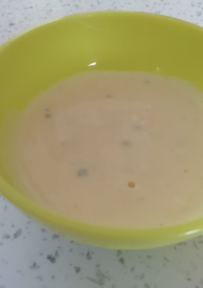Una foto de Bechamel de queso azul