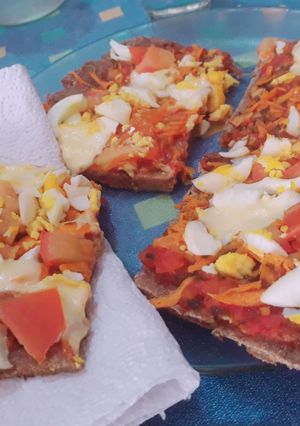Una foto de Pizza integral