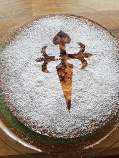 Una foto de Tarta de Santiago