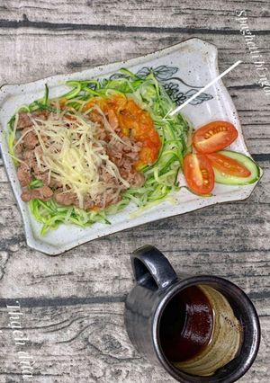 Hình của món Mì spaghetti keto.