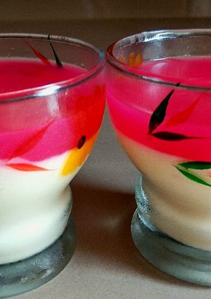 A picture of Rose milk Pudding.