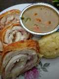 Chicken cordon bleu w/ curry sauce