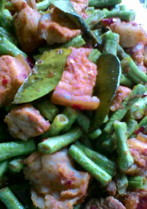 รูปของ ผัดถั่วพริกขิงหมู