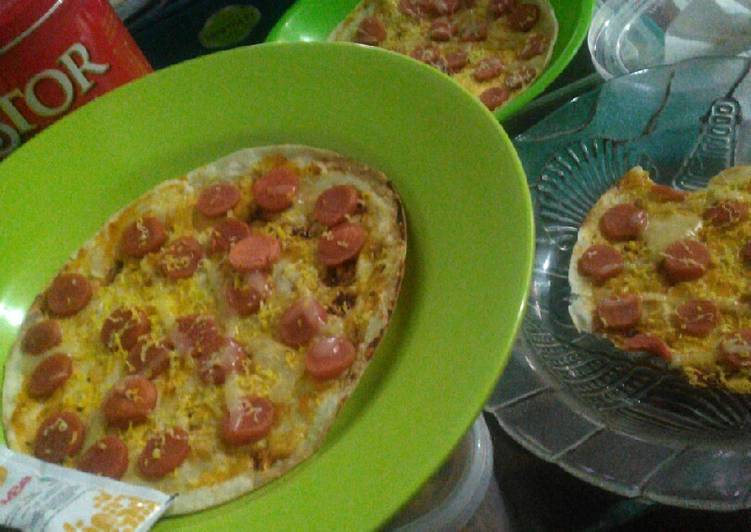 Cara Gampang Menyiapkan Pizza kulit kebab, Lezat