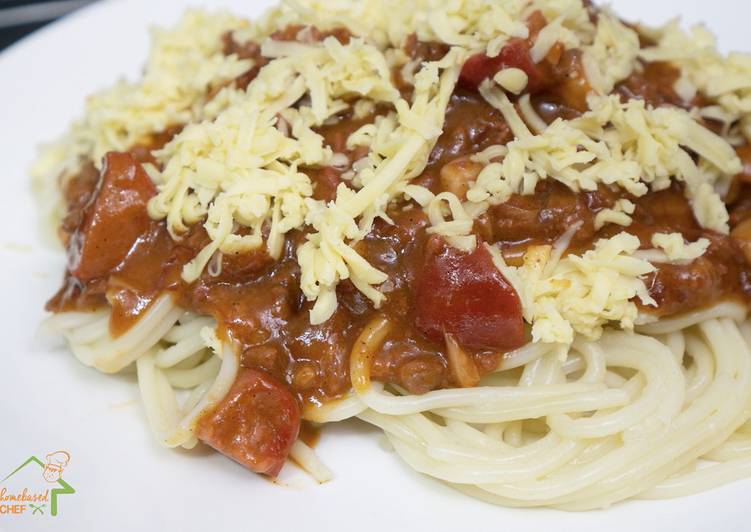 Filipino Sweet-Style Meaty Spaghetti