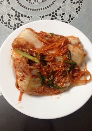 Hình của món Kim chi cải thảo Hàn quốc.