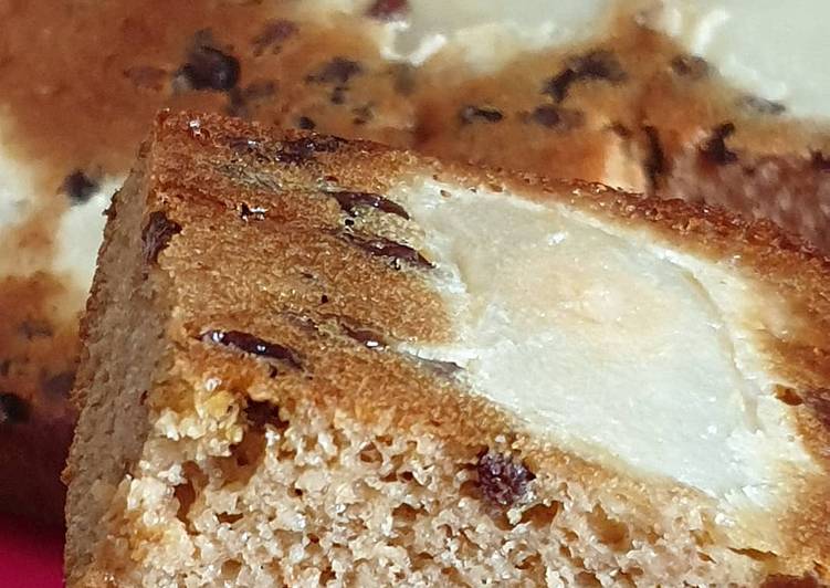 Gâteau renversé poires/raisins secs ss MG