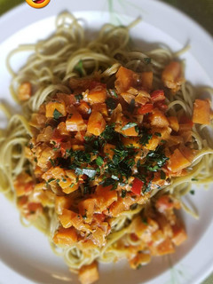 Una foto de Vegetales en salsa sin tomate para acompañar Pastas