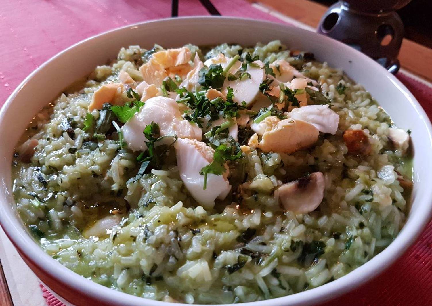 Risotto de Espinacas y Marisco Receta de Norđurland Cookpad