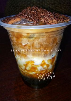 Foto resep ES Kopi susu boba brown sugar