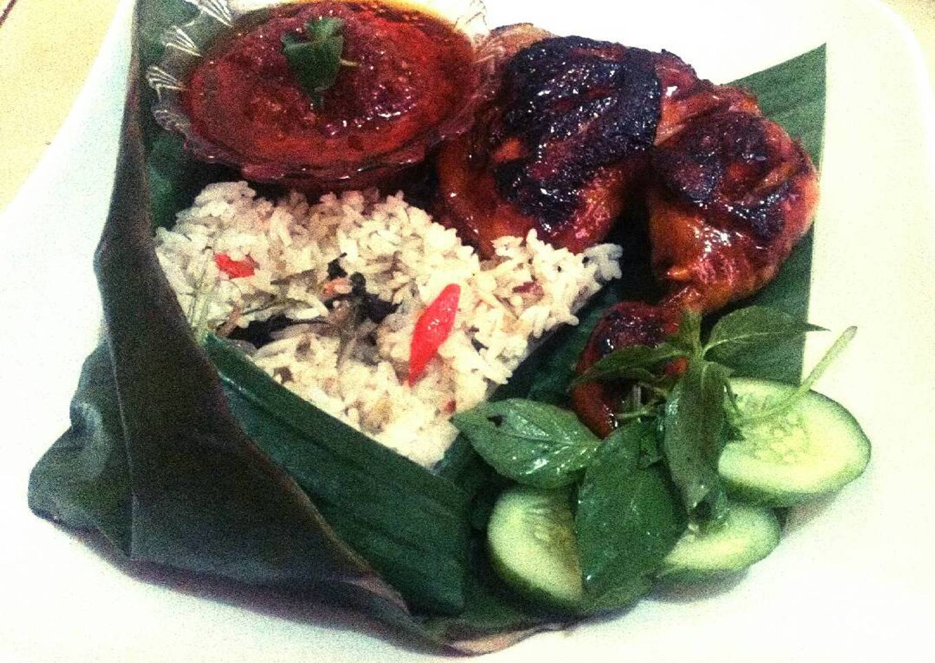Nasi liwet magic com & Ayam bakar teflon: