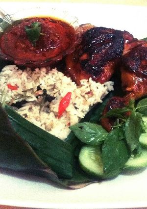 Foto resep Nasi liwet magic com & Ayam bakar teflon