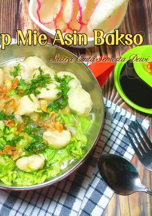 Foto resep 246. Sup Mie Asin Bakso (Menu Sehat Protein Hewani)