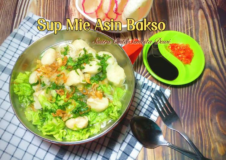 Fresh, Membuat 246. Sup Mie Asin Bakso (Menu Sehat Protein Hewani) Nikmat Lezat