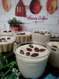 Foto resep Raisin Coffee Pudding Busa in Cup