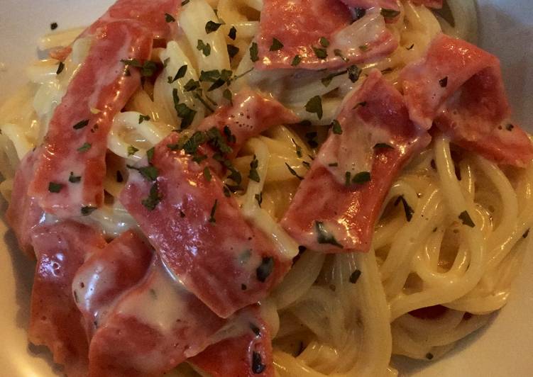 Resep Fettuccini Carbonara Anti Gagal