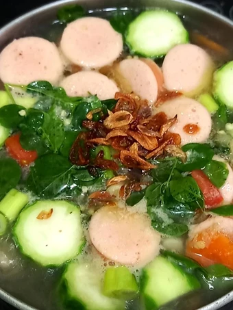 Cara Gampang Membuat Resep Sup pelangi kelor sosis yang Bikin Ngiler Anti Ribet, Menggugah Selera