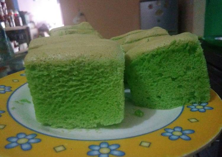 Cara Membuat Ogura pandan cake untuk pemula