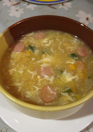 Foto resep Sup Jagung, Asparagus dan kepiting
