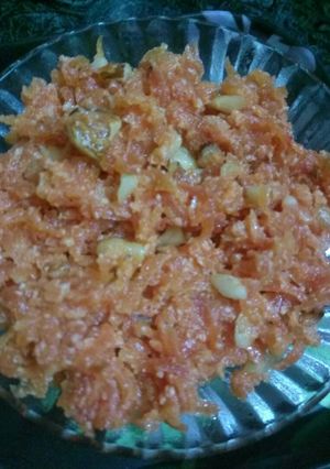 A picture of Gajar ka halwa.