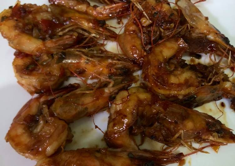 Cara Gampang Membuat 17. Udang bakar teflon simple, Enak