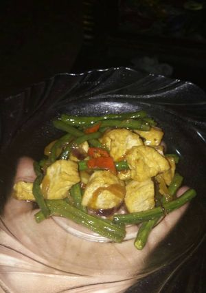 Foto resep Tumis kacang panjang dan tahu