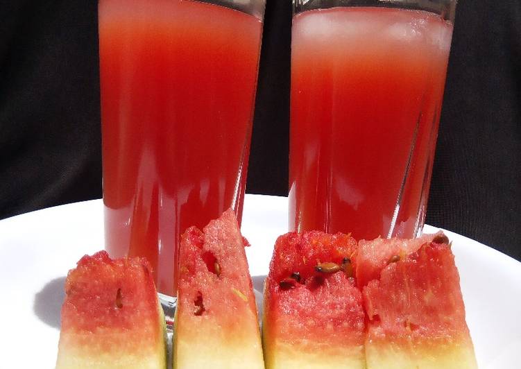 Steps to Make Favorite Watermelon drink (melonade)