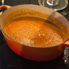 Italian tomato and vegetable soup 🍅 A picture of Italian tomato and vegetable soup 🍅.