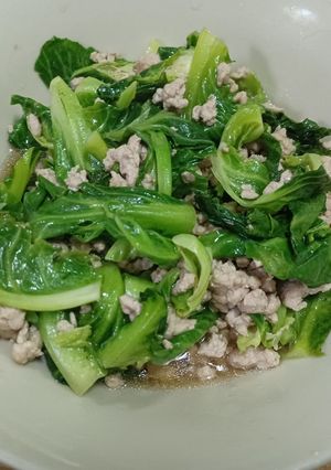 รูปของ ผัดแขนงหมูสับ เมนูอาหารเด็ก