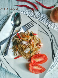 Foto resep Spaghetti Seafood