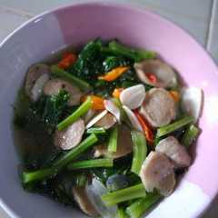 รูปของ Tumis sawi hijau dan bakso