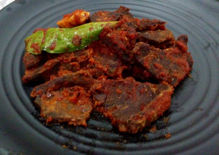 Bagaimana Membuat Sambalado paru sapi, Enak Banget