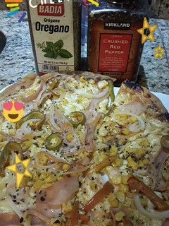 Una foto de Pizza vegetariana