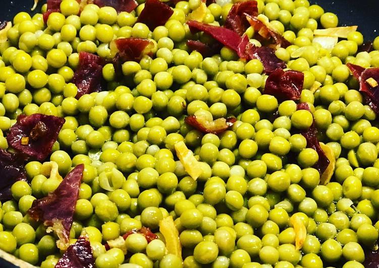 Guisantes con jamón ibérico! Para qué más 😜