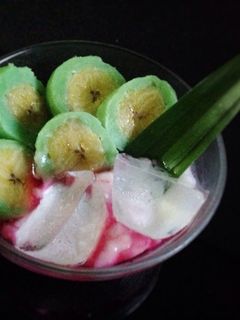 Foto resep Es pisang ijo