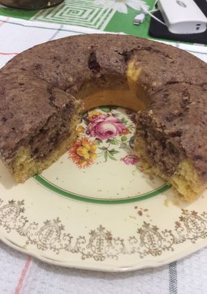 Una foto de Torta rápida de naranja y arándanos