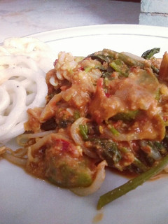 Foto resep Rujak kangkung sambal kacang