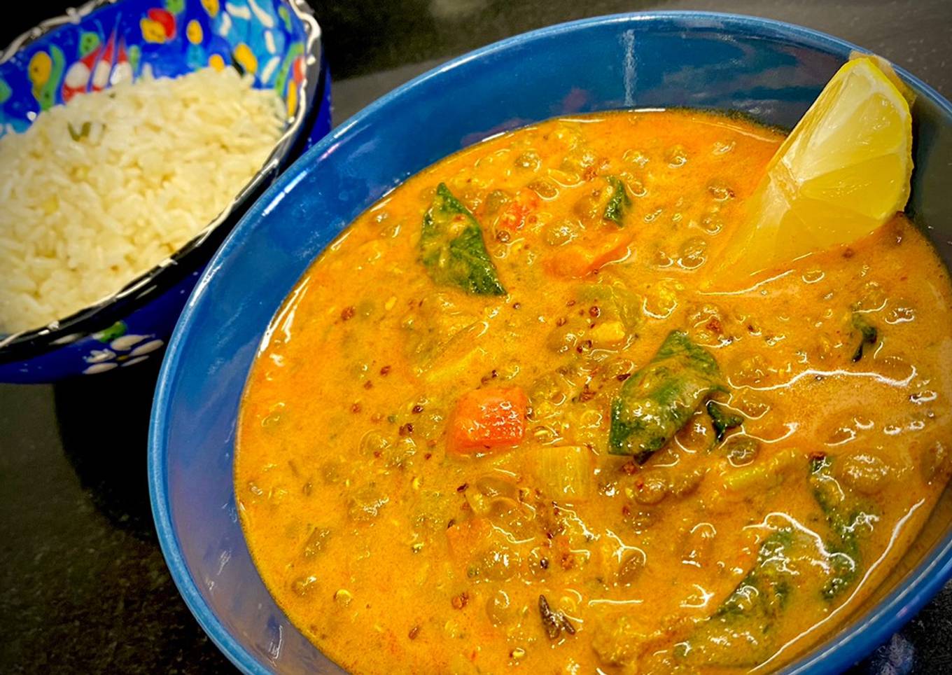Lentejas al curry massaman