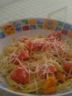 Una foto de Pasta con calabaza al curry