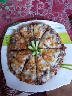 صورة لوصفة بيتزا 🍕 لحمة مفرومة