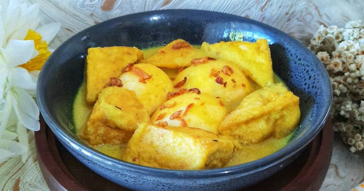 Resep Opor Telur Dan Tahu Oleh Minie Nora Mnkitchen Cookpad